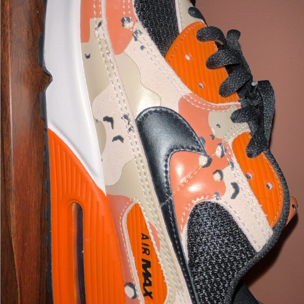 Nike Men’s Sneakers - Orange, Black, and Tan - Picture 2 of 8